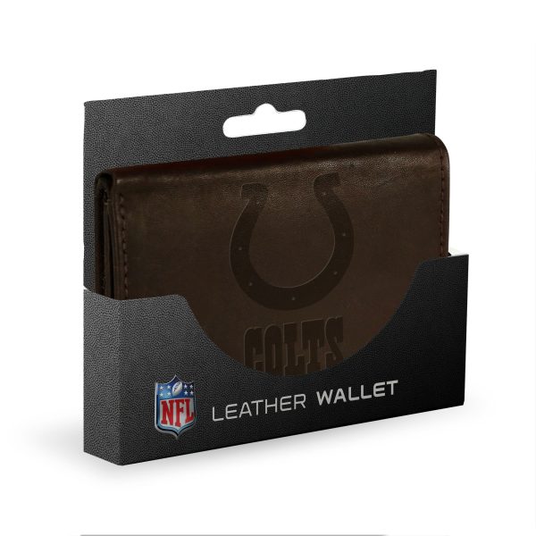Indianapolis Colts Embossed Trifold Wallet - Black For Sale - Image 2