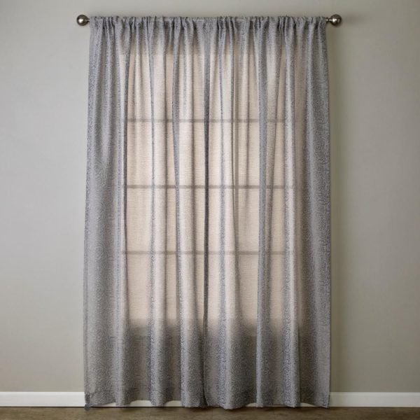 SKL Home By Saturday Knight Ltd Soft Swirl Window Curtain Panel - Gray on Sale - Image 4