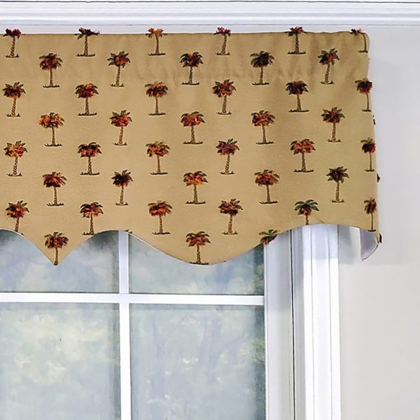RLF Home Modern Design Classic Curacao Regal Style Window Valance 50  x 17  Light Oak Hot on Sale - Image 4