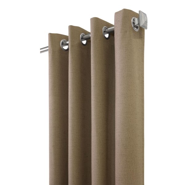 Thermaplus Ventura Blackout UV Protection Grommet Curtain Panel Pair for Windows Each 52  x 95  Pebble For Cheap - Image 4