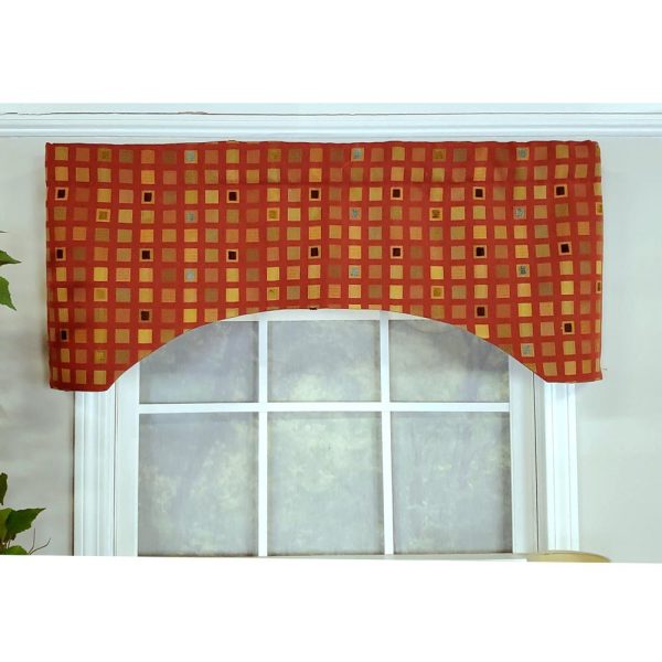 RLF Home Modern Design Classic Fair And Square Arch Style Window Valance  50  x 17  Multicolor Hot on Sale - Image 3