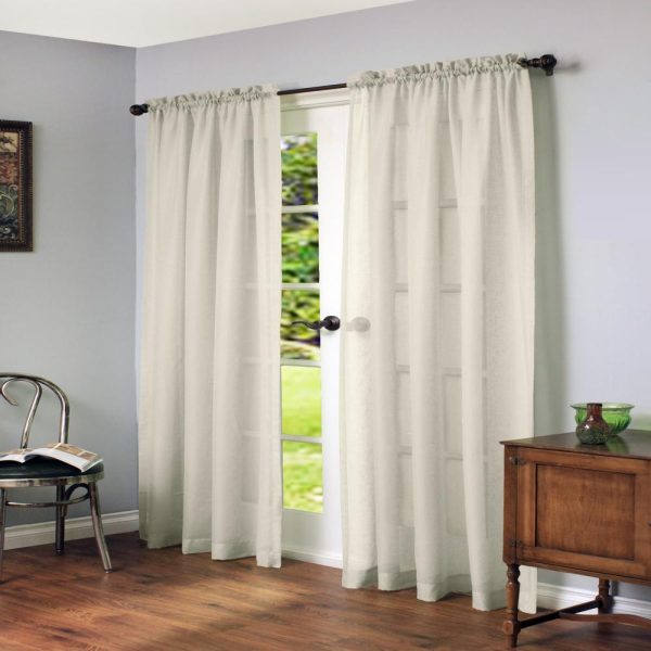 Commonwealth Cote d Azur Cote d Azure Rod Pocket Dressing Window Curtain Panel - Ivory For Discount - Image 4