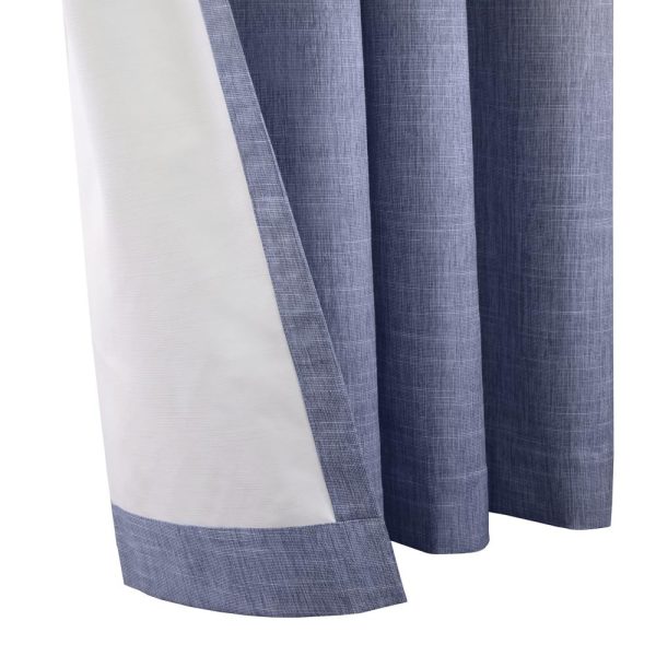 Thermaplus Maya Blackout Grommet Privacy and Sound Dampening Curtain Panel for Bedroom Livingroom Slate Blue Supply - Image 4