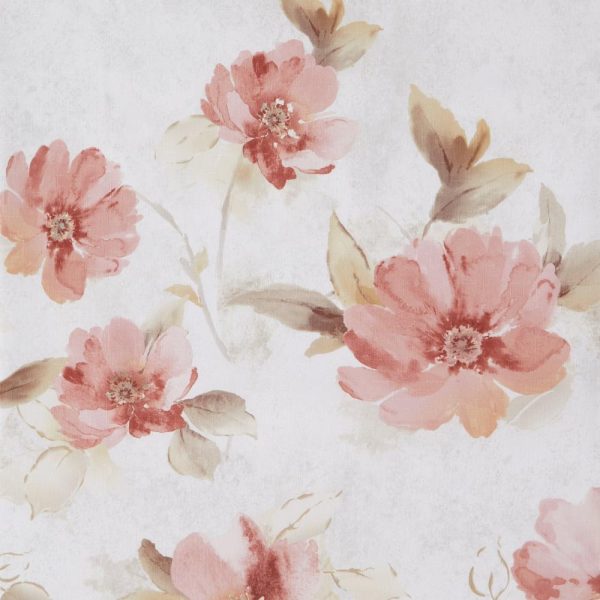 Saturday Knight Ltd Misty Floral Pretty Woven Design Fabric Bath Shower Curtain - 70x72 , Pink Online Hot Sale