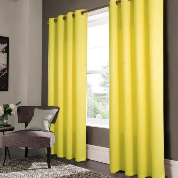 Olivia Gray Dixon Embossed Damask Pattern Blackout Grommet Panel - 52x90 , Yellow For Cheap - Image 2