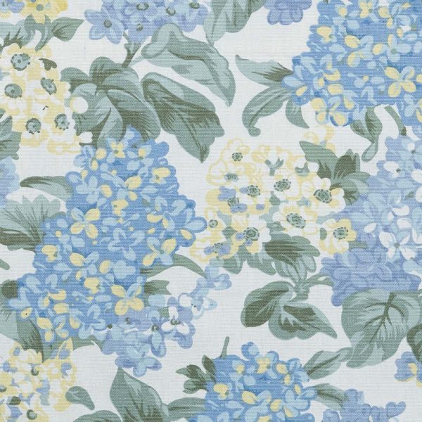 Ellis Hydrangea Classic Pattern Printed 3  Rod Pocket Window Scallop Valance Lined 70 x15  Blue For Cheap