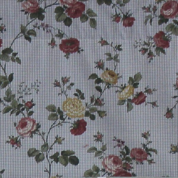 RLF Home Flower Grid Tailored 100% Cotton with Fully Lined 3  Rod Pocket Valnance for Windows 50  x 14  Chetwode Hot on Sale - Image 5