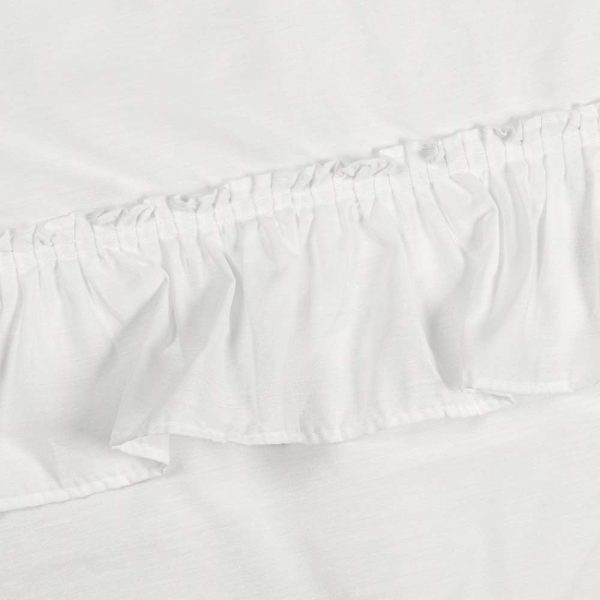 Ellis Stacey 1.5  Rod Pocket High Quality Fabric Solid Color Window Ruffled Filler Valance 54 x13  Ice Cream on Sale