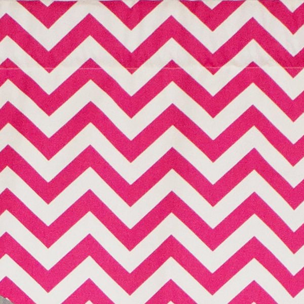 RLF Home Zig Zag Cornice  100% Cotton with Fully Lined 3  Rod Pocket Valnance for Windows 50  x 17  Lipstick Hot on Sale - Image 5