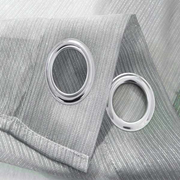 Ramallah Lonnie Grommet Curtain Panel - 54x90 , Silver Online - Image 3