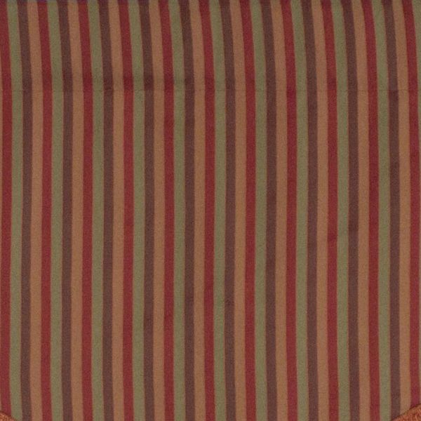 RLF Home Olivia Stripe Trimmed Cornice 100% Cotton with Fully Lined 3  Rod Pocket Valnance for Windows 50  x 17  Multi Online Sale - Image 5