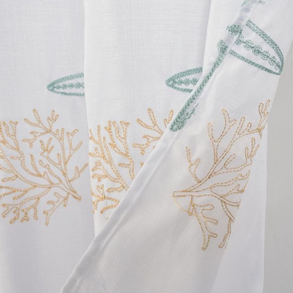 RT Designers Collection Seastar Embroidered Stylish Shower Curtain 70  x 72  Gold Cheap
