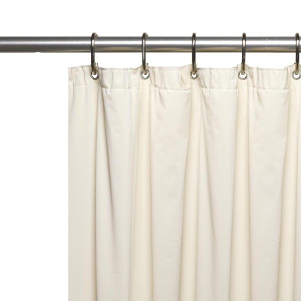 Carnation Home Fashions Mildew-Resistant, 10 Gauge Vinyl Shower Curtain Liner with Metal Grommets and Reinforced Mesh Header - Bone 70 x72  Online now - Image 2