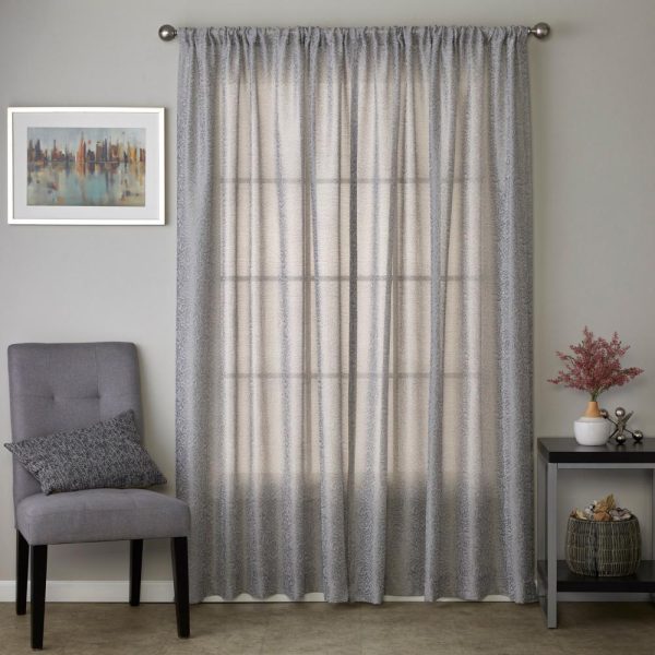 SKL Home By Saturday Knight Ltd Soft Swirl Window Curtain Panel - Gray on Sale - Image 5