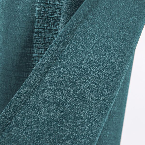RT Designers Collection Cole Textured Grommet Room Darkening Curtain Panel Teal Cheap - Image 3