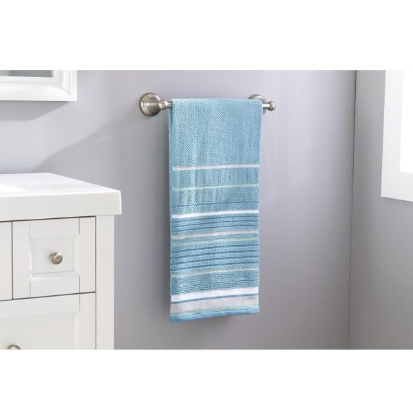 Saturday Knight Ltd Seabrook Stripe Textured And Sculpted Soft Bath Towel - 27x50 , Teal on Sale - Image 3