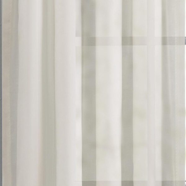 Ellis Curtain Cotton Voile 1.5  Rod Packet Tailored Curtain Panel Pair for Windows Natural Online Hot Sale - Image 4