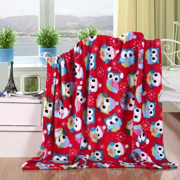Plazatex MicroPlush Owl Printed Holiday Throw Blanket - 50x60 , Multi For Cheap - Image 4