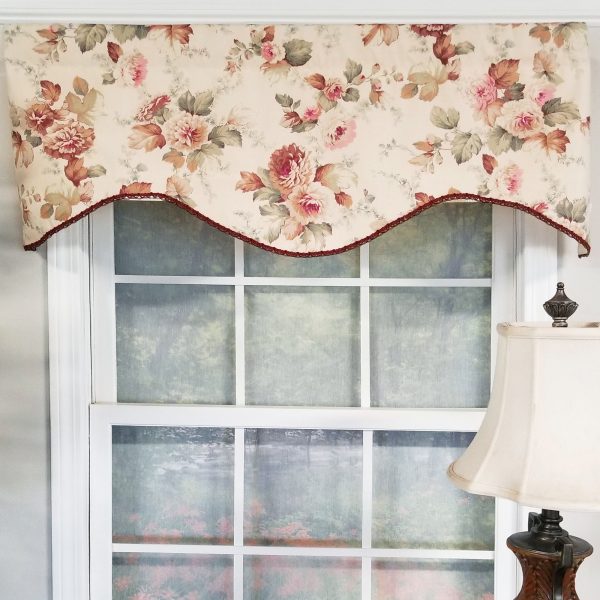 Palisade Cornice Style 3  Rod Pocket Valance 50  x 17  Tea Stain by RLF Home For Sale - Image 3