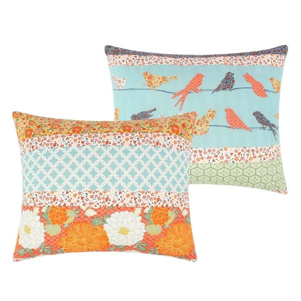 Barefoot Bungalow Carlie Eclectic Blend of Dreamy Patterns Sham King Calico Stripe For Sale - Image 2