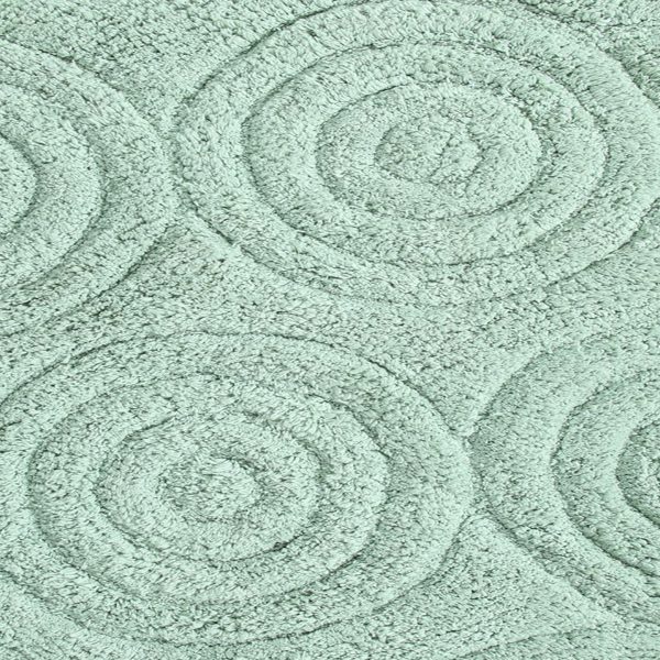 Knightsbridge Beautiful Circle Design Premium Quality Year Round Cotton With Non-Skid Back Bath Rug Sage Online Hot Sale - Image 2