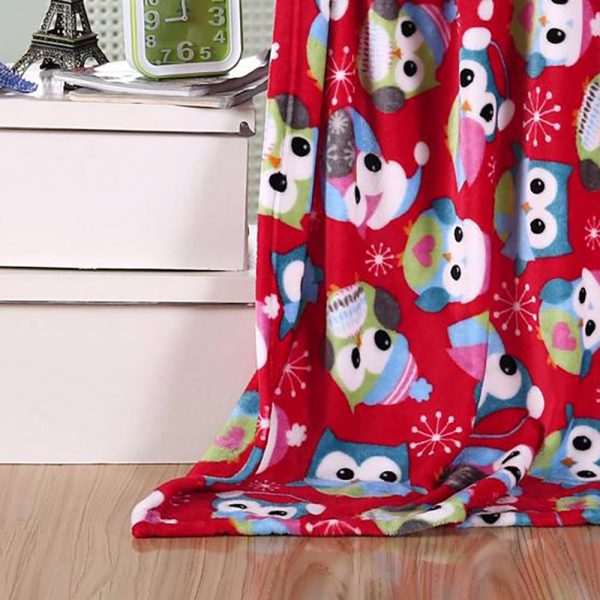 Plazatex MicroPlush Owl Printed Holiday Throw Blanket - 50x60 , Multi For Cheap - Image 3