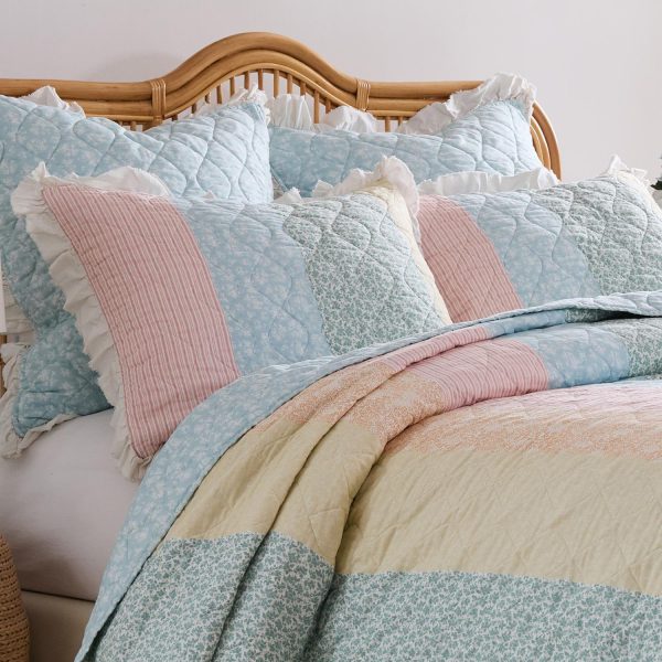 Greenland Home Fashions Tessie Luxurious Ultra Soft Pillow Sham Pastel Online Hot Sale - Image 5