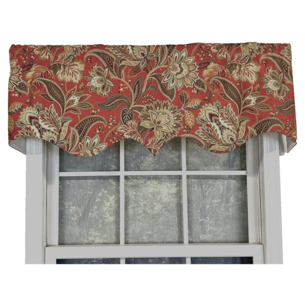 Valdosta Regal Style 3  Rod Pocket Valance 50  x 17  Pompeii by RLF Home Online Hot Sale - Image 2