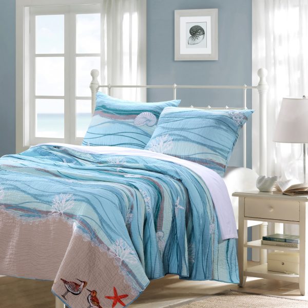 Greenland Home Fashion Maui Quilt Set - 2 - Piece - Multi Online now - Image 2