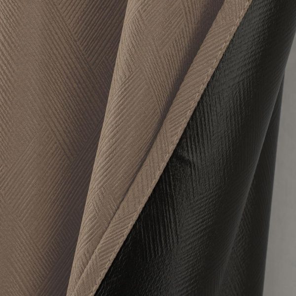 RT Designers Collection Barron 100% Blackout Grommet Curtain Panel 54  x 90  Taupe Online Hot Sale - Image 3
