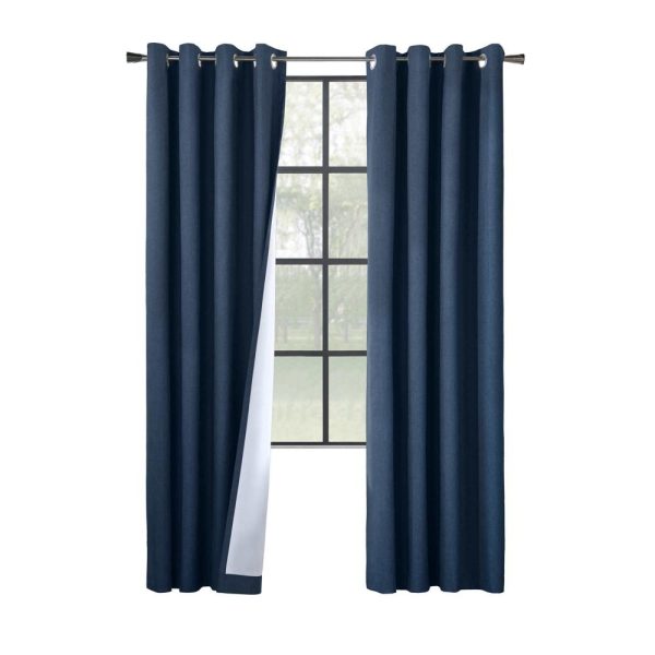 Commonwealth Thermaplus Bedford Total Blackout Grommet Curtain - Navy Cheap - Image 2