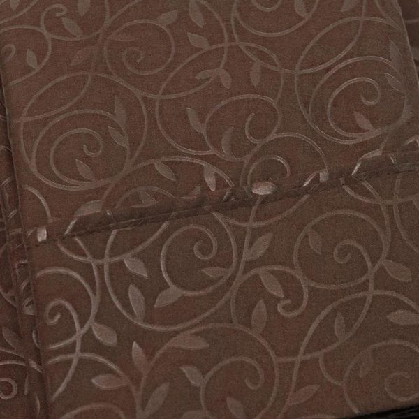 Plazatex Vine Print 90GSM Brushed Microfiber Soft Wrinkle Free Sheet Set - Queen 60x80 , Chocolate Online now - Image 4