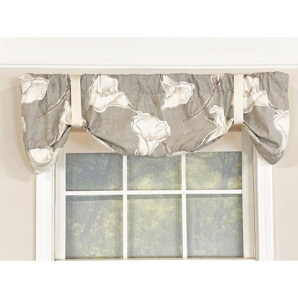 Calla Suspender 3  Rod Pocket Ribbon Ties Window Valance 50  x 16  by RLF Home For Sale - Image 3