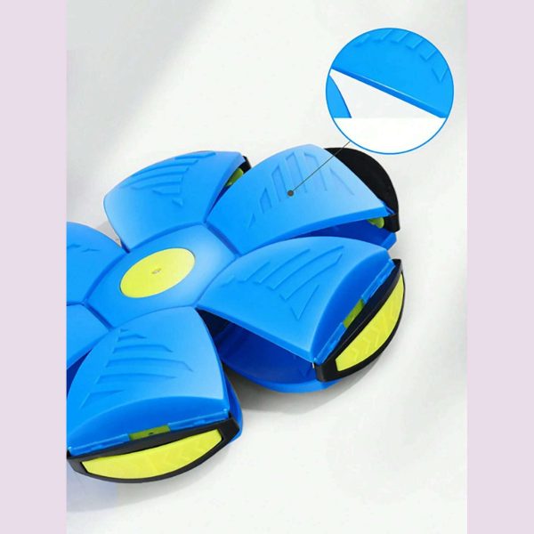 1pcs random color flying saucer deformation ball elastic stepping ball pet flying disc interactive pet training toy Online now - Image 5